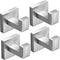 4 Pack Towel Hook Brushed Nickel Wall Robe/Coat Hook Stainless Steel Heavy Duty Hook for Bathroom Bedroom Kitchen
