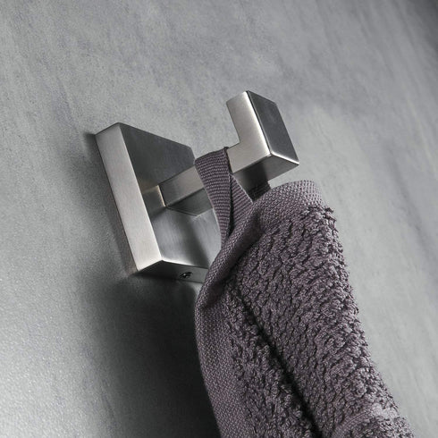 4 Pack Towel Hook Brushed Nickel Wall Robe/Coat Hook Stainless Steel Heavy Duty Hook for Bathroom Bedroom Kitchen