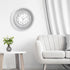 Westclox 12" Glitter Wall Clock for Kitchen- Home Office-Livingroom, House Warming Gift (Silver)
