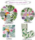 HIPEEWO Hawaiian Aloha Party Decorations - Luau Tropical Party Supplies, Including Plates, Napkins, Hawaiian Theme Cups for Tiki Summer Pool and Tropical Birthday Party Serves 16 Guests 64 PCS