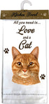E&S Pets Tabby, orange cat Kitchen Towels, Off-white