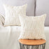 MADIZZ Set of 2 Soft Plush Short Wool Velvet Decorative Throw Pillow Covers 20x20 inch Beige Square Luxury Style Cushion Case Pillow Shell for Sofa Bedroom