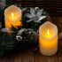 Flameless Candles with 10 Key Remote Timer Flickering Tear Wave Shaped Tealight Real Wax Simulate Dripping led Candles Battery Operated Safe for Halloween Christmas Indoor Outdoor Decor, 3x5" , 2 Set