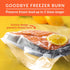 Nutri Lock Vacuum Sealer Bags - Set of 2 11x50 Inch BPA-Free Rolls - Vac Seal for Sous Vide & Meal Prep - Compatible with Foodsaver, Commercial Grade Bag