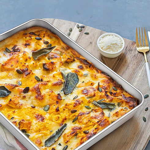 TeamFar Lasagna Pan Set of 3, 12…–? & 10¼? & 9…–?, Rectangular Cake Pan Deep Baking Sheet Pans Stainless Steel for Lasagna Cake Brownie, Healthy & Heavy Duty, Sturdy & Dishwasher Safe