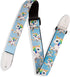Levy's Leathers 1.5" Wide Guitar Strap for Kids with Unicorn Print (MPJR-005)