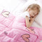 Joyching Weighted Blanket Kids 2 lbs 36x48 inches Egyptian Cotton 600TC for Toddler Cooling Soft Heavy Throw Child Bed Size with Glass Beads, Printed Pink Heart