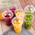 100 PACK 12 oz Clear Plastic Cups with Dome Lids, Disposable Dessert Cups, Parfait cups for Ice Cream, Iced Cold Coffee Drinks, Cupcake, Fruit Cups for Party