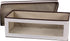 Household Essentials 514 Vision Storage Box - Natural Canvas with Brown Trim - Large