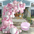 Honinda Pastel Pink Balloons Arch Garland Kit, 104 PCS Pink White Metallic Pink Rose Gold Confetti Latex Balloons for Baby Girl Shower Decorations Birthday Wedding Anniversary Bachelorette Party Background Decorations