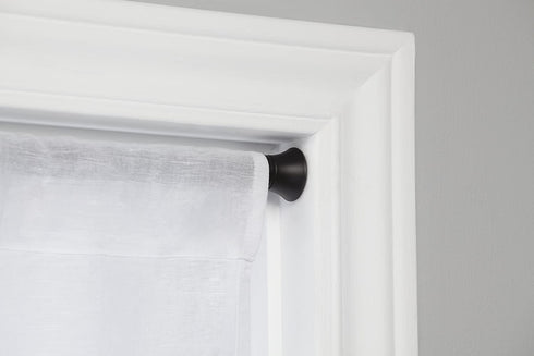 Umbra 244923-038-REM Chroma Tension Rod Adjustable Tension Curtain Rod for Curtains and Sheer Curtains, 36 to 54 Inches, Black