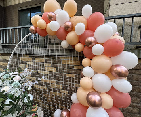 Beaumode DIY Matte Dusty Pink Peach Balloon Garland,Balloon Arch Wedding Cream Baby Shower Bridal Shower 1st Birthday Photo Backdrop Party Decoration (Dusty Pink and Peach)