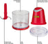 Taco Tuesday 2-Speed Chopper, Perfect For Salsa, Guacamole, Dip, Sauces, Hummus, Stainless Steel Blades, 2-Cup Capacity, Red