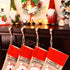 Yuokwer Set of 4 Christmas Stocking Holders for Mantel Stocking Hooks Hanger for Fireplace Christmas Safety Hang Grip Stockings Clip for Christmas Party Decoration (Rose Gold, Pack of 4)