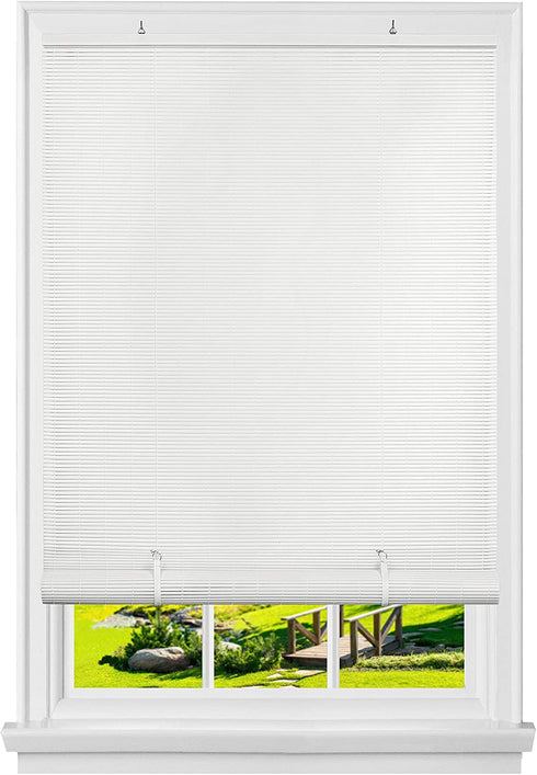 Achim Home Furnishings Vinyl Roll-Up Blind Cordless Solstice, 48" x 72", White