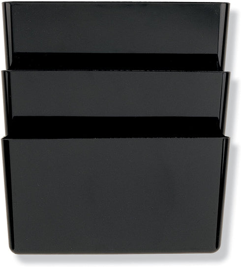 Officemate 26092 Letter Size Wall File, Recycled, 13 W x 4-1/8 D x 14-1/2 H, Black