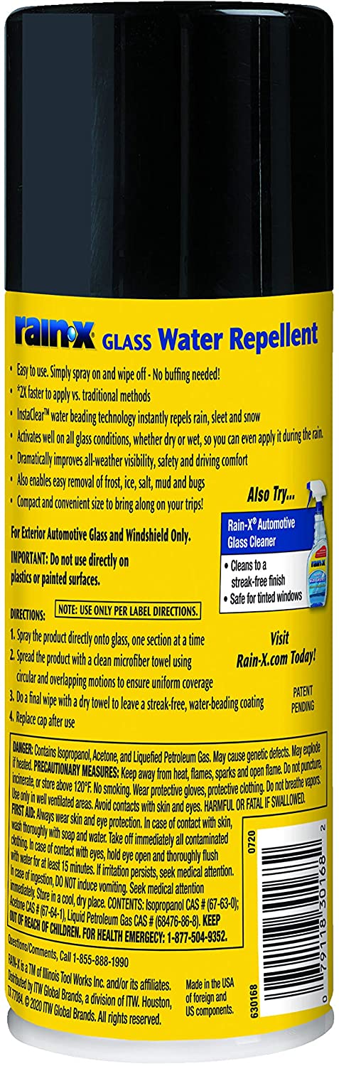 Rain-X 630168 Glass Water-Repellent Aerosol 12 oz.