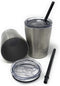 UpPeak 8.5 oz. Stainless Steel Cups with Clear Lids and Plastic Straws, 2 Pack, Double Walled Insulated for Hot and Cold Drinks, Travel Tumblers for Coffee, Cold Brew, Water or Smoothies