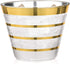 Perfect Settings 110 Premium Gold Rimmed (4 Ring) Clear Plastic Disposable Party Cups 9 Ounce Holiday Gathering or Wedding Party Elegant Disposable Cups