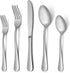 LIANYU 30 Piece Matte Silverware Set, Satin Finish Flatware Cutlery Set for 6, Include Knife Fork Spoon, Fancy Eating Utensils Tableware Set for Home Restaurant Party, Dishwasher Safe