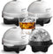Round Ice Cube Mold Set of 4 Individual 2.5 Inch Tight Sealing, Leak Proof Silicone Big Sphere Ice Ball Makers for Whiskey, Scotch and Bourbon