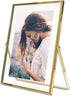 MIMOSA MOMENTS Gold Metal Floating Picture Frame (Gold,4x6)¦