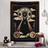 Sevenstars Wizard Skull Tapestry Solar Iris Tapestry Sun and Moon Tapestry Star and Cloud Tapestry Tarot Tapestry for Room