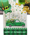 Chic D St.Patrick's Day Table Runner 13x70inch, Vintage Truck St.Patrick's Day Cotton Linen Spring Table Cloth Runners for Wedding Party Dinning Coffee Holiday, Farmhouse Style, Rustic Wood Gold Coin