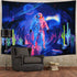 Astronaut Tapestry Trippy Planet Tapestry Psychedelic Galaxy Space Tapestry Hippie Cactus Spaceman Tapestry Fantasy Starry Aurora Landscape Tapestry Wall Hanging for Bedroom