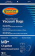 EnviroCare Replacement Vacuum Bags Designed to Fit Modern Day 12 Gallon Central Vacuums 3 Pack
