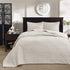 Madison Park Quebec Twin Size Quilt Bedding Set - Ivory , Damask 2 Piece Bedding Quilt Coverlets Ultra Soft Microfiber Bed Quilts Quilted Coverlet