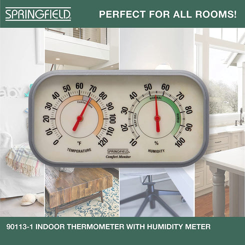 Springfield Color Track Humidity Meter and Thermometer