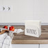 Karisky Rustic Napkin Holder Farmhouse Solid Real Wood Freestanding Napkin Dispenser for Kitchen Countertops, Tables, 6 x 4 Inch, White