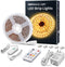 LED Strip Lights Warm White, 16.4ft Dimmable LED Light Strip with RF Remote, 300 Bright 3000K 2835 LEDs, Plug-in Adhesive Rope Lights with Timing Mode for Living Room Bedroom Kitchen Cabinet Mirror