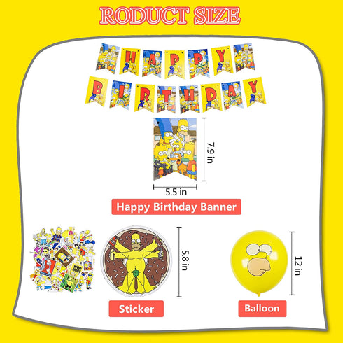 131Pcs Birthday Party Supplies, Birthday Decorations Set for Boys and Girls Include Banner, Cake Topper, Cupcake Toppers, Plates, Stickers, Balloons, Birthday Party Decorations for Kids