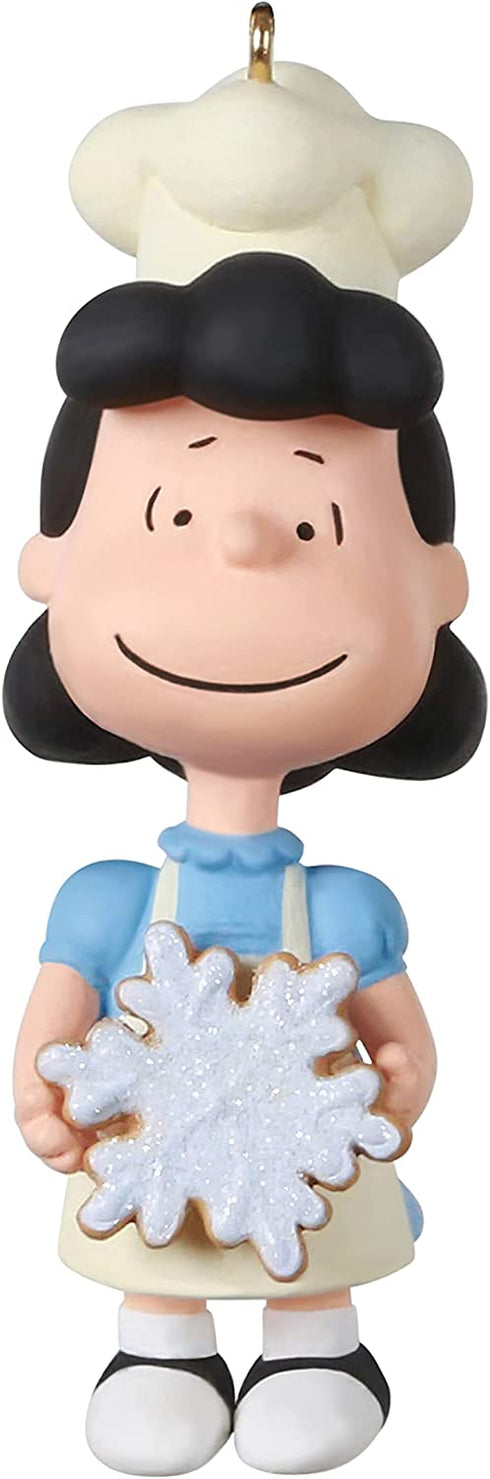 Hallmark Keepsake 0.98" Miniature Christmas Ornament 2021, The Peanuts Gang Baker Lucy, Mini