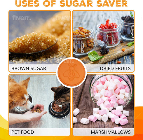 Enolvo Brown Sugar Keeper Bee - Terra Cotta Brown Sugar Saver, Brown Sugar Disc to Maintain Food Moisture, Brown Sugar Softener Stone, Humidifying Hydrostone (Orange Box)