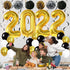 Gold 2022 Balloons Numbers Set - 40 Inch, Pompoms and Hanging Swirls | Black and Gold Graduation Decorations 2022 | Graduation Party Decorations 2022 | Class of 2022 Decorations, Graduation Balloons