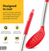 Klee 11-Piece Nonstick Silicone Cooking Utensil Set with Stainless Steel Handles (Red)