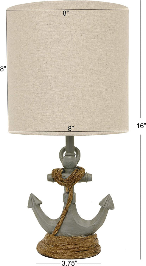 Décor Therapy TL15453 Table Lamp, Antique Iced Blue