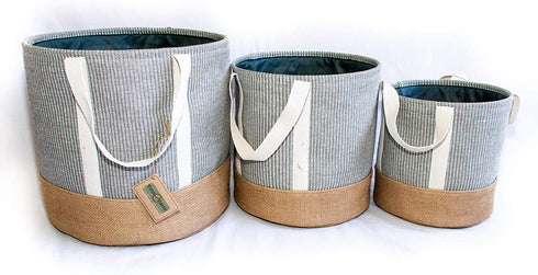 East Earth Storage Basket, the perfect Toy Storage, blanket, throw pillow or Laundry bin (light grey)
