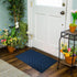 E-view Non-Slip Entrance Doormats - Washable Front Back Door Mat with Rubber Back, Waterproof Low-Profile Indoor Outdoor Welcome Rug (Blue)