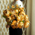 Nubry 2pcs Artificial Peony Silk Flowers Bouquet for Wedding Home Garden Decoration (Gold)