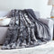 EHEYCIGA Faux Fur Sherpa Blanket Throw, Grey Tie-dye Fuzzy Plush Fluffy Soft Sherpa Fleece Throw Blanket for Sofa, Couch and Bed- 50x65 Inches