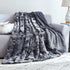 EHEYCIGA Faux Fur Sherpa Blanket Throw, Grey Tie-dye Fuzzy Plush Fluffy Soft Sherpa Fleece Throw Blanket for Sofa, Couch and Bed- 50x65 Inches