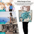 Canvas Tote Bag Large Women Reusable Beach Bags Shoulder Bag Handbag Waterproof for Travel Grocery Shopping