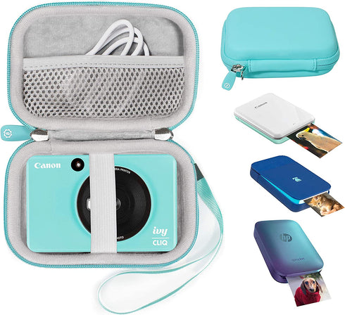 getgear Case for Canon Ivy Mobile Mini CLIQ, CLIQ+, CLIQ 2, CLIQ+2 Instant Camera Printer and Photo Printer, Also for Koda Series and HP Sprocket 2nd/ 1st (Mint Green)