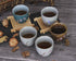 VanEnjoy Sef of 5 Hand-Drawn Traditional Chinese Ceramic Teacup Tea Cups, Floral and Bird Pattern,Bulk Teacup in Gift Box