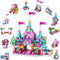 U & I Direct Building Blocks Set Toy for Girls, 25 in 1 Pink Princess Castle Building Bricks, 568 PCS STEM Construction Building Blocks Toys Set for Birthday for Kids Aged 6 7 8 9 10 11 12 Yr Old