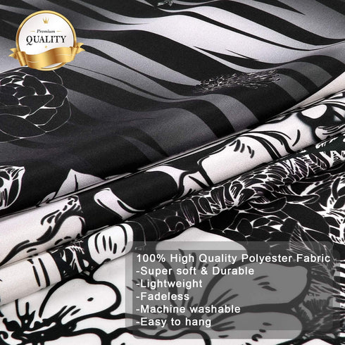 Skull Floral Tapestry Meditation Skeleton Tapestry Mountain Wave Tapestry Moon and Star Tarot Tapestry Starry Black and White Tapestry(59.1 x 82.7 inches)